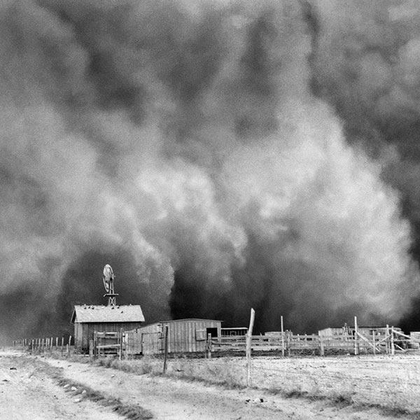 Dust Bowl era — soil swept into the air
